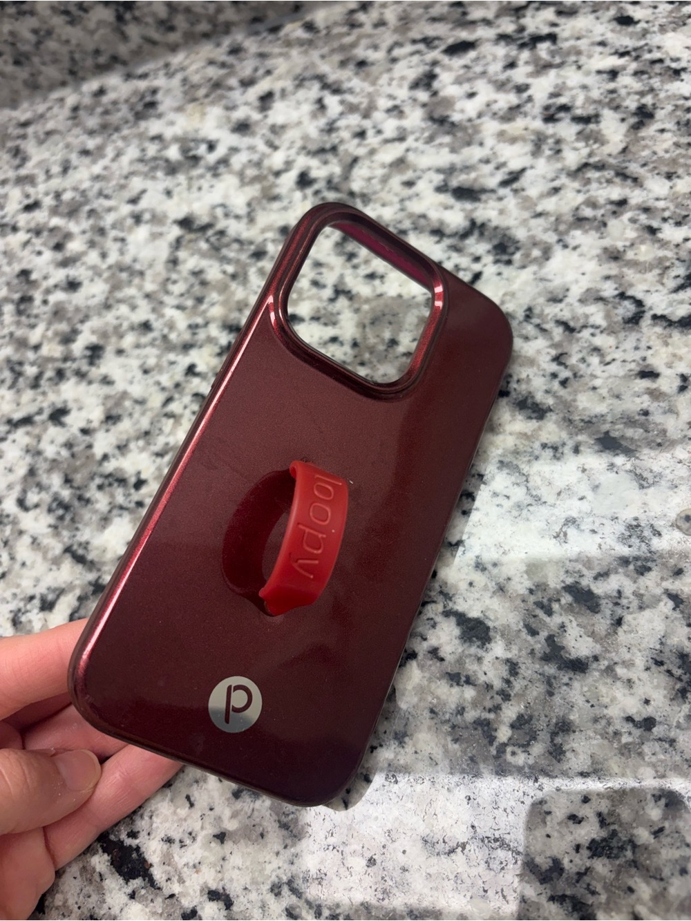 iPhone 11 maroon shimmer loopy Phone Case